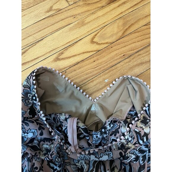 For Love & Lemons Grace Maxi Dress in Nude Floral Size Small - Picture 9 of 16